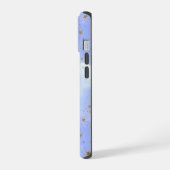 ラベンダーゴールドスター柄 iPhone 15ケース (左側面)