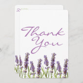 ラベンダーサンキューカード サンキューカード (正面/裏面)