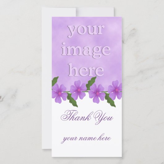 ラベンダーサンキューフォトカード サンキューカード (正面)
