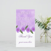 ラベンダーサンキューフォトカード サンキューカード (スタンド正面)