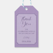 ラベンダーサンキュー結婚ズ ギフトタグ (裏面)