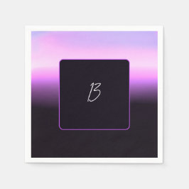 ラベンダーサンセットペーパーナプキン スタンダードカクテルナプキン