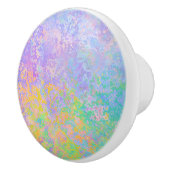 ラベンダーサンライズパステルネオンアルコールインク抽象芸術 セラミックノブ (右)