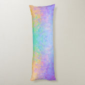 ラベンダーサンライズパステルネオンアルコールインク抽象芸術 ボディピロー (裏面 (縦))