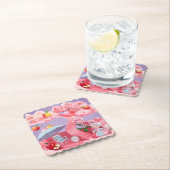 ラベンダーサーレアルピンクコースターセット ペーパーコースター (インサイチュ)