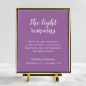 ラベンダーザライトエヌース引用文メモリアル ポスター