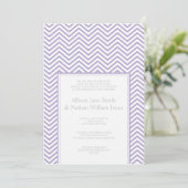 ラベンダーシェブロンプリント結婚式招待状 招待状 (スタンド正面)