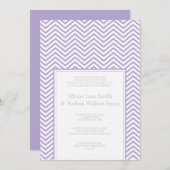 ラベンダーシェブロンプリント結婚式招待状 招待状 (正面/裏面)