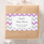 ラベンダーシェブロン水ボトルまたはカスタマイズ好意 ラベル (インサイチュ)