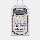 ラベンダーシェブロン – 私たちのキャンディバーで瓶を埋める ギフトタグ (正面)