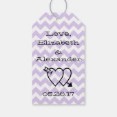 ラベンダーシェブロン – 私たちのキャンディバーで瓶を埋める ギフトタグ (裏面)