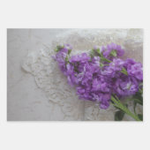 ラベンダーシェードの花 ラッピングペーパーシート (正面3)