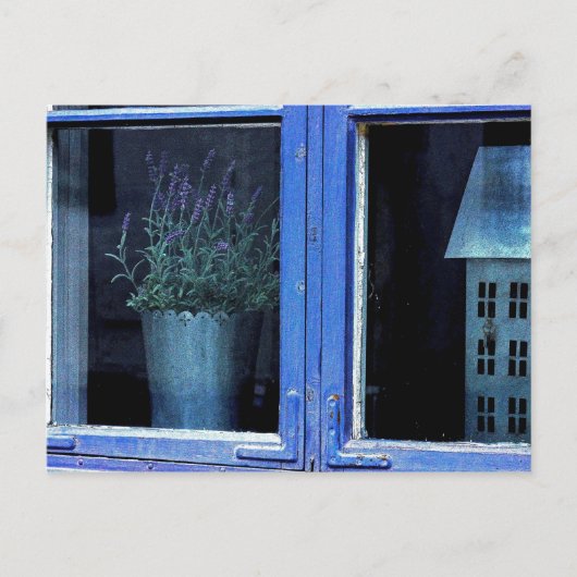 ラベンダーシャビーシックコテージはがき ポストカード (正面)