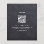 ラベンダーシャルボードQR予算結婚式招待状 (裏面)