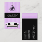 ラベンダーシャンデリアとソファ 名刺 (正面/裏面)