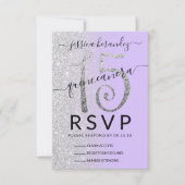 ラベンダーシルバーガーリーグリッターキンセグラデーションーニェラ 出欠カード (正面)