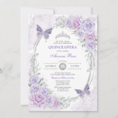 ラベンダーシルバーキンセアニェラミスカンス15アノス 招待状 (正面)