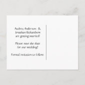 ラベンダーシルバーグランジダマスク日付を保存 案内ポストカード (裏面)