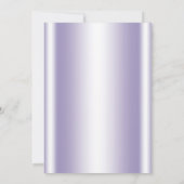 ラベンダーシルバープリンセスベビーシャワー招待状 招待状 (裏面)