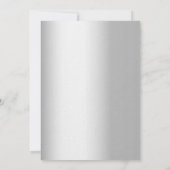 ラベンダーシルバーラグジュアリー結婚25周年 招待状 (裏面)