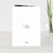 ラベンダーシルバーヴィンテージ蝶キンセアニェラ 箔グリーティングカード (裏面)