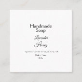 ラベンダーシンプルソープスモールビジネスロゴc スクエア名刺 (正面)
