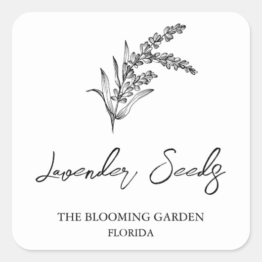 ラベンダーシーズラベル スクエアシール (正面)