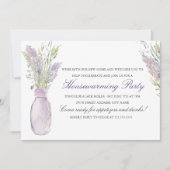 ラベンダージャー引っ越し祝いパーティーパーティの招待状 招待状 (正面)