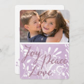 ラベンダージョイピースラブホリデーフォトカード シーズンカード (正面/裏面)