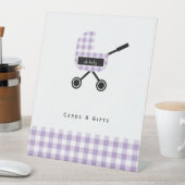 ラベンダージンガムPRAMベビーシャワーカード 台座サイン (インサイチュ)