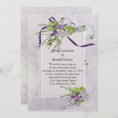 ラベンダースイートピース結婚式招待状 招待状 (正面/裏面)