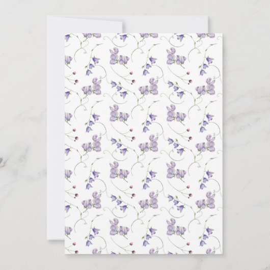 ラベンダースイートピース結婚式招待状 招待状 (裏面)