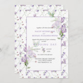 ラベンダースイートピース結婚式招待状 招待状 (正面/裏面)