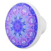 ラベンダースカイブルーパープルスパークルダマスク セラミックノブ (右)