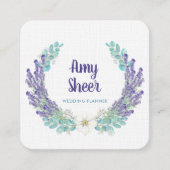 ラベンダースクエアウェディングプランナー名刺 スクエア名刺 (正面)