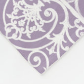 ラベンダースクロール加工パターン フリースブランケット (角)