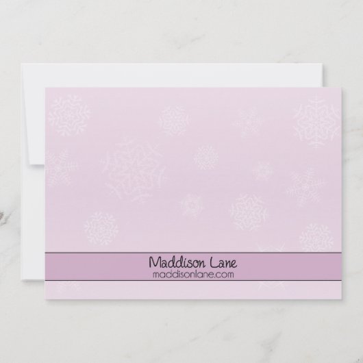 ラベンダースケートメイツアイススケートで滑る誕生日パーティー 招待状 (裏面)