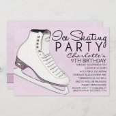 ラベンダースケートメイツ アイススケート バースデーパーティー 招待状 (正面/裏面)