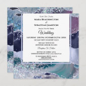 *~*ラベンダースターズRSVPウェブサイトAGATE AR13 結婚's 招待状 (正面/裏面)