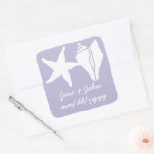 ラベンダーステッカーの夏の季節 スクエアシール (封筒)