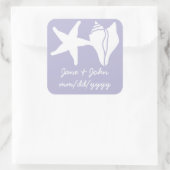 ラベンダーステッカーの夏の季節 スクエアシール (バッグ)