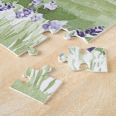 ラベンダーストライプの花のバルーン畑 ジグソーパズル (側面)