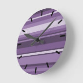 ラベンダーストライプの製品 ラウンド壁時計 (傾斜)