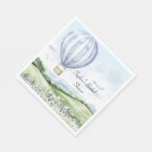 ラベンダーストライプフローラブライダルシャワー スタンダードランチョンナプキン (角)