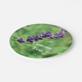 ラベンダーストークフォトカスタム文字紙プレート ペーパープレート (アングル)