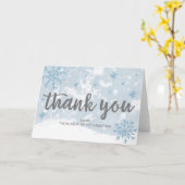 ラベンダースノーフレーク冬の赤ちゃんシャワーありがとうC カード (黄色い花)