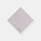 ラベンダースパーソナライズされたクリプト名シャワーカクテル スタンダードカクテルナプキン (角)