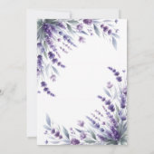 ラベンダースパープルエレガントフローラ水彩 招待状 (裏面)