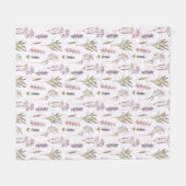 ラベンダースプリグ フリースブランケット (正面(横))