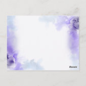 ラベンダーズとホワ結婚イトローズのテーブル番号カード ポストカード (裏面)